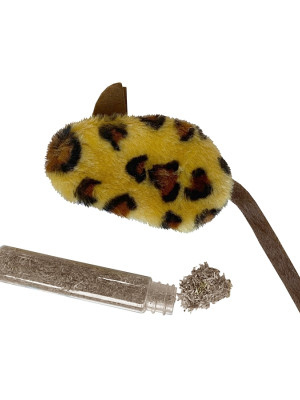 Kedi Oyuncağı Leopar Desenli Peluş Fare 6-10-18 cm