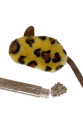 Kedi Oyuncağı Leopar Desenli Peluş Fare 6-10-18 cm