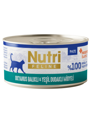 Nutri Feline Okyanus Balıklı ve Midyeli Tahılsız Prebiyotikli Ezme Yetişkin Kedi Konservesi 70gr