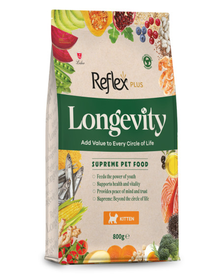 Reflex Plus Longevity Hipoalerjenik Yavru Kedi Maması 800gr