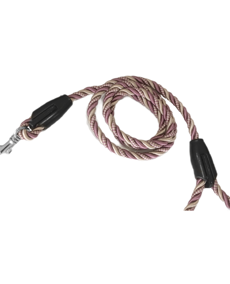 Üçlü Sarmallı Köpek Gezdirme Halatı 1 cm-120 cm Lila Krem Üçlü Sarmallı Köpek Gezdirme Halatı 1 cm-120 cm Lila Krem