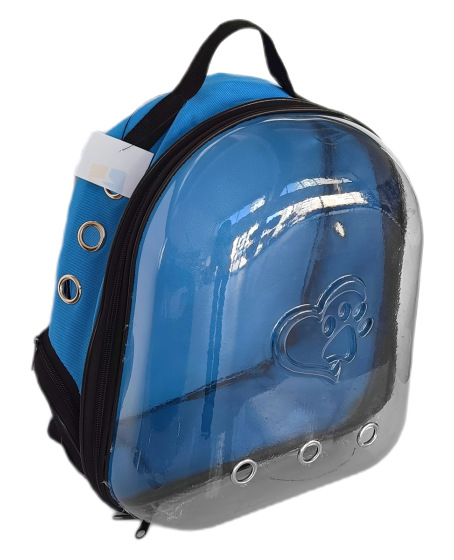 KP Kalpli Patili Astronot Şeffaf Taşıma Sırt Çantası Mavi 24x32x42 cm KP Kalpli Patili Astronot Şeffaf Taşıma Sırt Çantası Mavi 24x32x42 cm
