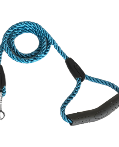 Üçlü Sarmallı Köpek Gezdirme Halatı 1 cm-120 cm Mavi