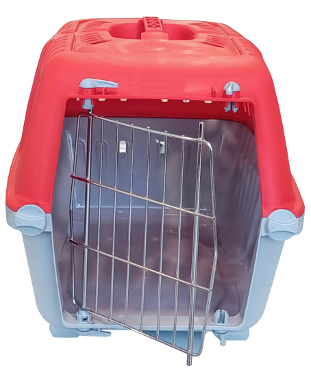 Metal Kapaklı Kedi Köpek Taşıma Çantası 28 x 32-44 cm Kırmızı Gri Metal Kapaklı Kedi Köpek Taşıma Çantası 28 x 32-44 cm Kırmızı Gri