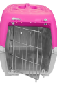 Metal Kapaklı Kedi Köpek Taşıma Çantası 28 x 32-44 cm Pembe Gri Metal Kapaklı Kedi Köpek Taşıma Çantası 28 x 32-44 cm Pembe Gri