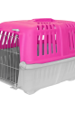 Metal Kapaklı Kedi Köpek Taşıma Çantası 28 x 32-44 cm Pembe Gri Metal Kapaklı Kedi Köpek Taşıma Çantası 28 x 32-44 cm Pembe Gri