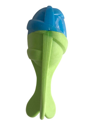 Sağlam Plastik Sesli Balık Köpek Oyuncağı 13 x 5 cm Mavi Yeşil