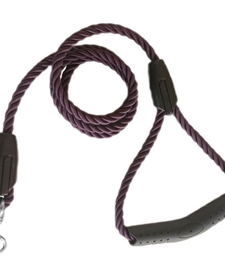 Üçlü Sarmallı Köpek Gezdirme Halatı 1 cm-120 cm Mor