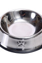 Karamelpet  Pati Desenli Çelik Mama ve Su Kabı 16 Oz 500 ml 22 cm