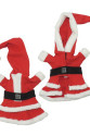 Yılbaşı Noel Baba Kostümü Kapüşonlu XS 20 CM