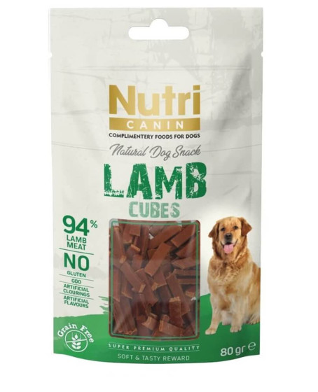 Nutri Canin Tahılsız Kuzulu Küp Köpek Ödül Maması 80gr