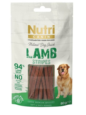 Nutri Canin Tahılsız Kuzulu Şeritler Köpek Ödül Maması 80gr