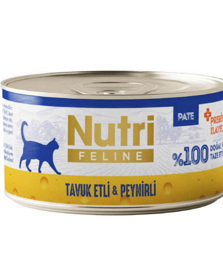 Nutri Feline Pate Tavuk Etli ve Peynirli Tahılsız Kedi Konservesi 70 Gr