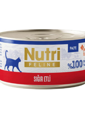 Nutri Feline Sığır Etli Tahılsız Kedi Konservesi 70 Gr