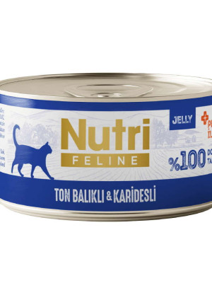 Nutri Feline Ton Balıklı ve Karidesli Tahılsız Kedi Konservesi 70 Gr