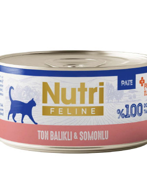 Nutri Feline Ton Balıklı ve Somonlu Tahılsız Kedi Konservesi 70 Gr