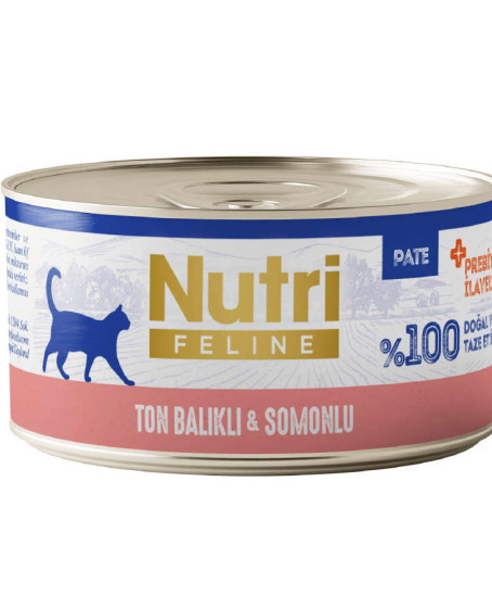 Nutri Feline Ton Balıklı ve Somonlu Tahılsız Kedi Konservesi 70 Gr