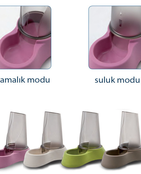 Hazneli Kedi Köpek Mama Su Kabı 1,5 Litre