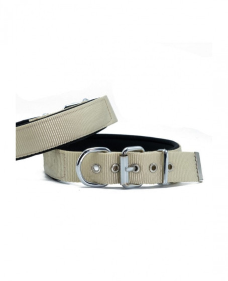 Softlu Köpek Boyun Tasması 3 cm 42 cm-50 cm Haki