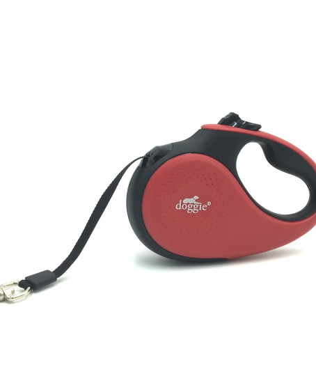 Soft Seri Otomatik Makaralı Gezdirme Tasması 12 kg / 3 M Kırmızı