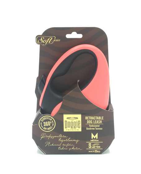 Soft Seri Otomatik Makaralı Gezdirme Tasması 25 kg / 5 M Pembe Soft Seri Otomatik Makaralı Gezdirme Tasması 25 kg / 5 M Pembe