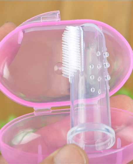 Kedi ve Köpek Parmak Diş Fırçası 5.5 cm Pembe