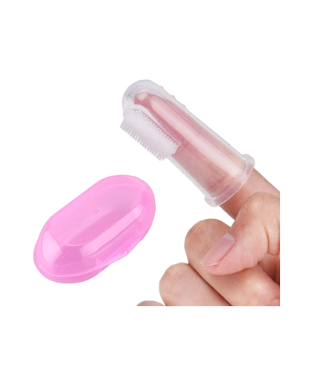 Kedi ve Köpek Parmak Diş Fırçası 5.5 cm Pembe