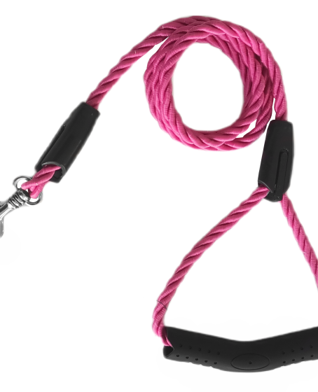 Üçlü Sarmallı Köpek Gezdirme Halatı 1 cm-120 cm Pembe Üçlü Sarmallı Köpek Gezdirme Halatı 1 cm-120 cm Pembe