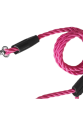 Üçlü Sarmallı Köpek Gezdirme Halatı 1 cm-120 cm Pembe Üçlü Sarmallı Köpek Gezdirme Halatı 1 cm-120 cm Pembe