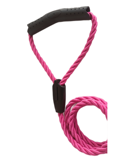 Üçlü Sarmallı Köpek Gezdirme Halatı 1 cm-120 cm Pembe Üçlü Sarmallı Köpek Gezdirme Halatı 1 cm-120 cm Pembe
