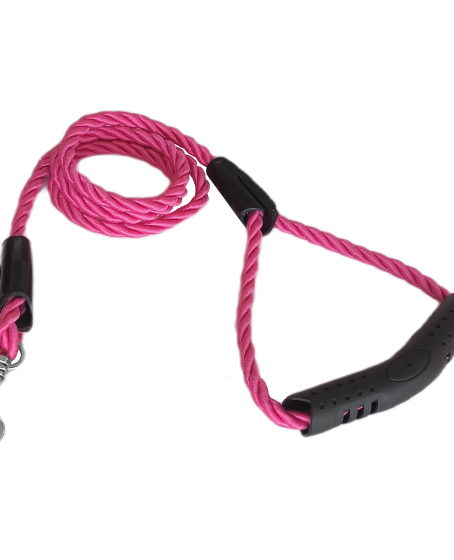 Üçlü Sarmallı Köpek Gezdirme Halatı 1 cm-120 cm Pembe Üçlü Sarmallı Köpek Gezdirme Halatı 1 cm-120 cm Pembe
