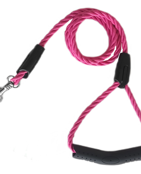 Üçlü Sarmallı Köpek Gezdirme Halatı 1 cm-120 cm Pembe Üçlü Sarmallı Köpek Gezdirme Halatı 1 cm-120 cm Pembe