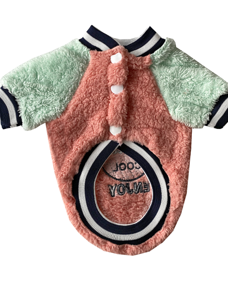 Peluş Köpek Kıyafeti Pembe Su Yeşili Small 26 x 36 cm - 2 kg Peluş Köpek Kıyafeti Pembe Su Yeşili Small 26 x 36 cm - 2 kg