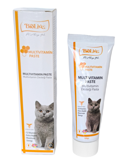 Biolive Kediler İçin Multivitamin Paste 100gr