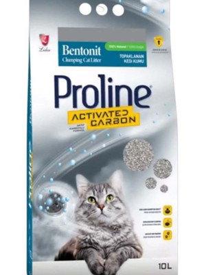 Proline Aktif Karbonlu Topaklanan Kedi Kumu 10 Lt