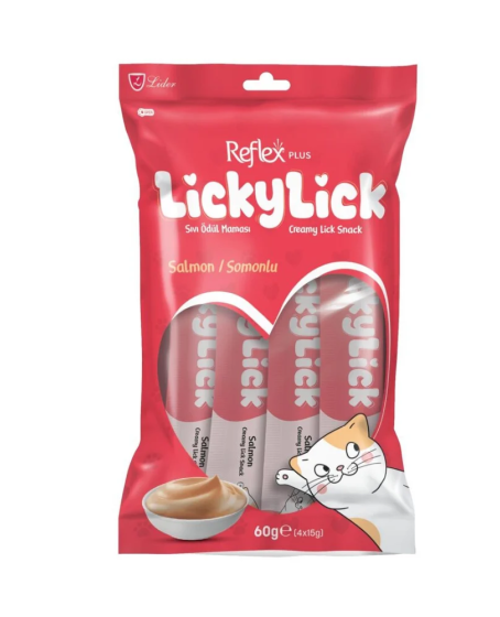 Reflex Plus Lickylick Somonlu Kedi Sıvı Ödül Maması 4x15gr Reflex Plus Lickylick Somonlu Kedi Sıvı Ödül Maması 4x15gr