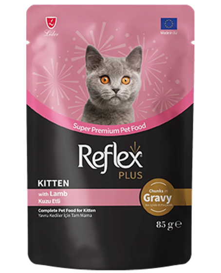 Reflex Plus Sos İçinde Parça Kuzu Etli Yavru Kedi Konservesi 85gr Reflex Plus Sos İçinde Parça Kuzu Etli Yavru Kedi Konservesi 85gr