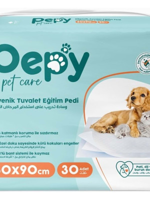 Pepy Evcil Hayvan Tuvalet Eğitim Pedi 60*90CM 30 Adet