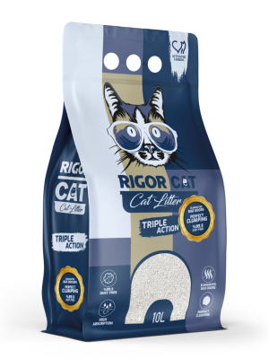 Rigor Aktif Karbonlu İnce Taneli Kedi Kumu 10 lt