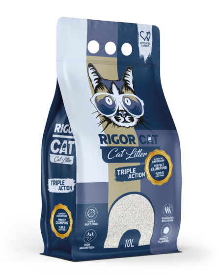 Rigor Aktif Karbonlu İnce Taneli Kedi Kumu 10 lt Rigor Aktif Karbonlu İnce Taneli Kedi Kumu 10 lt