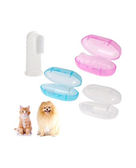 Kedi ve Köpek Parmak Diş Fırçası 5.5 cm Mavi Kedi ve Köpek Parmak Diş Fırçası 5.5 cm Mavi