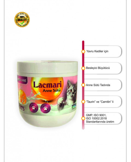 Animari Lacmari cat 200 gr Yavru Kediler Için Süt Tozu Animari Lacmari cat 200 gr Yavru Kediler Için Süt Tozu