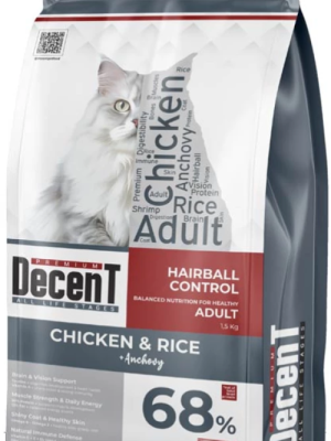 Decent Tavuklu Yetişkin Kedi Maması 1,5 Kg Control Tavuk & Pirinç Yetişkin Kedi Maması