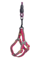 Köpek Göğüs Tasma Seti Dalga Desenli 2 cm*40-58 cm Mor-Pembe Köpek Göğüs Tasma Seti Dalga Desenli 2 cm*40-58 cm Mor-Pembe