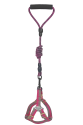 Köpek Göğüs Tasma Seti Dalga Desenli 2 cm*40-58 cm Mor-Pembe Köpek Göğüs Tasma Seti Dalga Desenli 2 cm*40-58 cm Mor-Pembe
