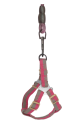 Köpek Göğüs Tasma Seti Dalga Desenli 2 cm*40-58 cm Mor-Pembe Köpek Göğüs Tasma Seti Dalga Desenli 2 cm*40-58 cm Mor-Pembe