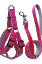 Gezdirme Kayışlı Dokuma Köpek Göğüs Tasma Seti 32*47-110 cm Pembe Gezdirme Kayışlı Dokuma Köpek Göğüs Tasma Seti 32*47-110 cm Pembe
