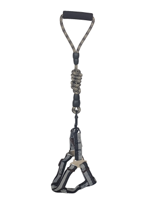 Köpek Göğüs Tasma Seti Dalga Desenli 1.5 cm*35-48 cm Siyah-Beyaz