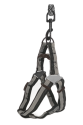 Köpek Göğüs Tasma Seti Dalga Desenli 1.5 cm*35-48 cm Siyah-Beyaz