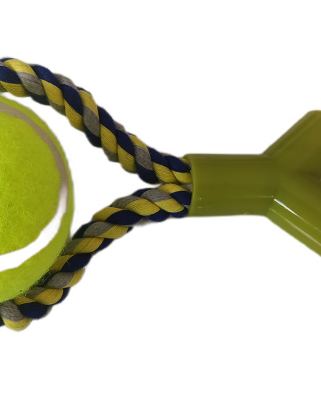 Tenis Toplu Y Şekilli Köpek Oyuncağı 7-27 cm Mavi Tenis Toplu Y Şekilli Köpek Oyuncağı 7-27 cm Mavi